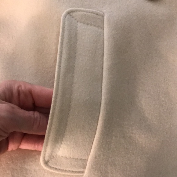Banana Republic Cream Ivory Wool Double Breasted Women's Coat Size L - Picture 6 of 16